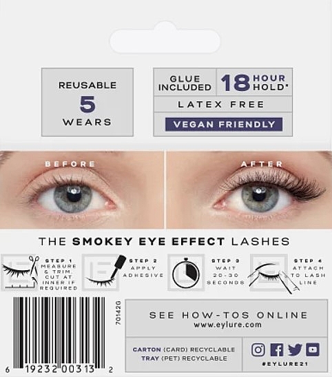 Накладные ресницы №21 - Eylure False Eyelashes Smokey Eye — фото N2