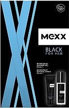 Парфумерія, косметика Mexx Black Man - Набір (deo/75ml + sh/gel/50ml)