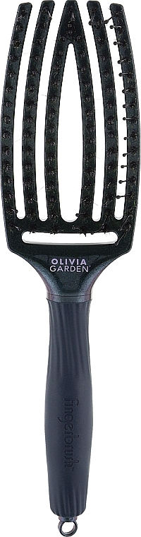 Щітка для волосся - Olivia Garden FingerBrush Care Ionic Boar & Nylon Blue Sapphire — фото N1