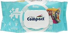 Парфумерія, косметика Дитячі вологі серветки 100 шт - Ultra Compact Baby Ecopack Wet Wipes