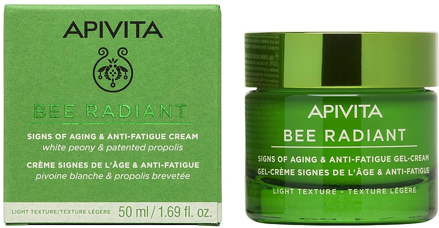 Гель-крем для обличчя - Apivita Bee Radiant Signs of Aging & Anti-Fatigue Gel-Cream Light Texture