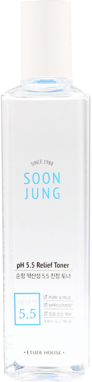 Успокаивающий тонер для лица - Etude Soon Jung PH 5.5 Relief Toner