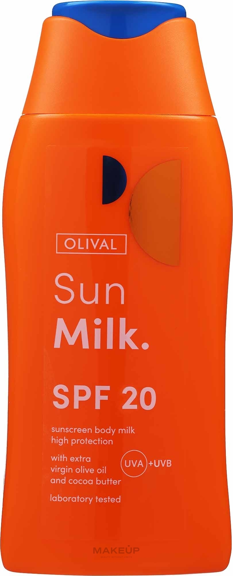 Сонцезахисне молочко для тіла та обличчя з SPF 20 - Olival Sun Milk SPF 20 — фото 200ml
