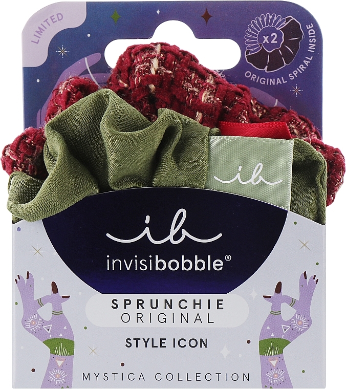 Набір резинок-браслетів для волосся, 2 шт. - Invisibobble Sprunchie Original Mystica Merry For Love — фото N1