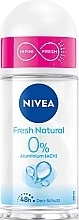 Парфумерія, косметика Кульковий дезодорант "Натуральна свіжість" - NIVEA Fresh Natural 0% Aluminium Deo Roll-On