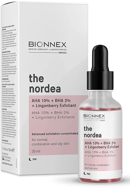 Ексфоліант для обличчя - Bionnex The Nordea AHA 10% + BHA 2% + Lingonberry Exfoliant — фото N1