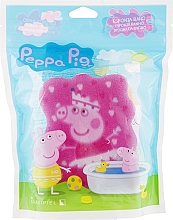 Губка для ванної "Свинка Пеппа", балерина, рожево-блакитна - Suavipiel Bath Sponge — фото N1