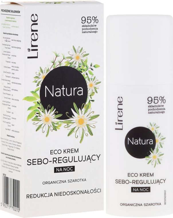 Ночной крем для лица "Эдельвейс" - Lirene Natura Eco Cream 