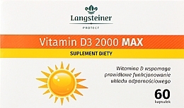 Парфумерія, косметика Дієтична добавка "Вітамін D3 2000" - Langsteiner Vitamin D3 2000 MAX