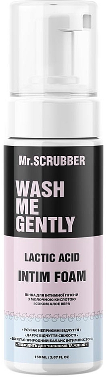 Пенка для интимной гигиены с молочной кислотой и соком алоэ вера - Mr.Scrubber Wash Me Gently