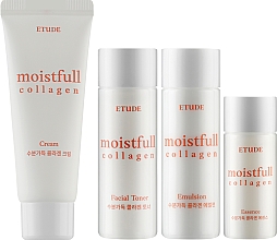 Духи, Парфюмерия, косметика Набор - Etude Moistfull Collagen Skin Care Kit (emulsion/25ml + f/ton/25ml + cr/25ml + essence/15ml)