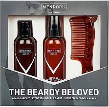 Духи, Парфюмерия, косметика Набор - Men Rock The Beardy Beloved Starter Nourishing Set (b/balm/100ml + b/soap/100ml + comb/1pcs)