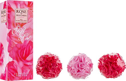 Набор глицеринового мыла ручной работы с розовым маслом - BioFresh Rose of Bulgaria Gift Set (soap/3x30g) — фото N1
