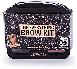 Набор, 8 продуктов - Makeup Revolution "The Everything" Brow Kit Gift Set — фото N1