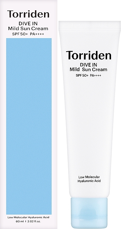 Зволожувальний сонцезахисний крем - Torriden Dive-In Mild Sun Cream SPF50+ PA++++ — фото N2