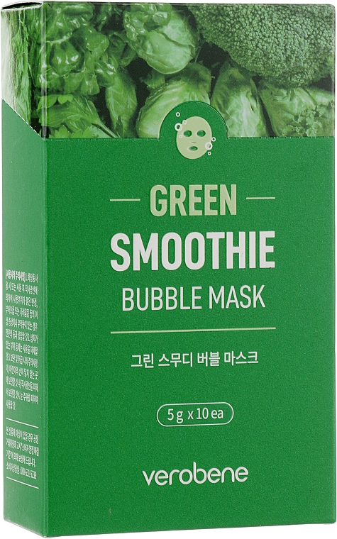 Киснева детокс-маска смузі - Verobene Green Smoothie Bubble Mask — фото N3