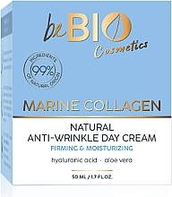 Парфумерія, косметика Натуральний денний крем для обличчя проти зморщок - BeBio Marine Collagen Natural Anti-wrinkle Day Cream