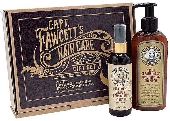 Набор - Captain Fawcett Hair Care Gift Set (shamp/250ml + treatment/oil/100ml) — фото N1