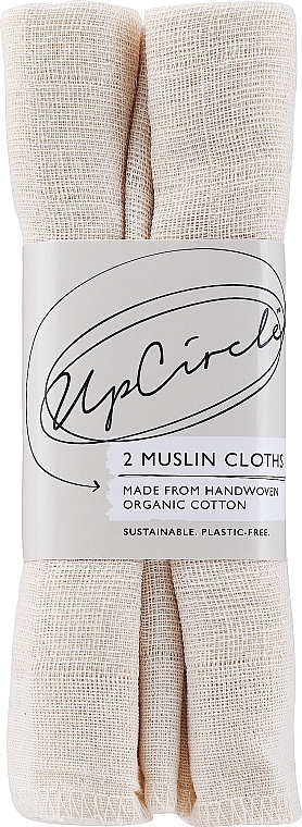 Муслиновые салфетки для очищения лица - UpCircle Organic Muslin Cloths