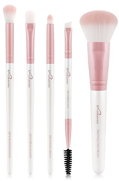 Набір пензлів для макіяжу, 5 шт. - Luvia Cosmetics Daily Selection Prime Vegan Candy Brush Set — фото N1