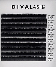 Парфумерія, косметика Вії для нарощування M 0.07 (6 мм), 10 ліній - Divalashpro