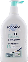 Дитячий гіпоалергенний засіб для купання 2 в 1 - Sanosan Baby Pure & Sensitive Head-to-Toe Wash Lotion — фото N4