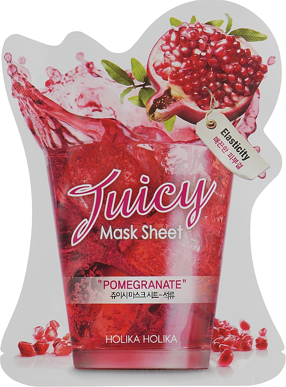 Тканевая маска "Джуси Маск" с экстрактом граната - Holika Holika Pomegranate Juicy Mask Sheet — фото N1