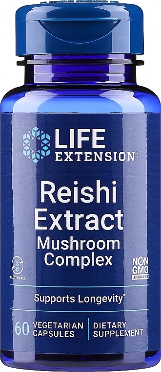 Харчова добавка "Гриби рейші" - Life Extension Reishi Extract Mushroom Complex — фото N1