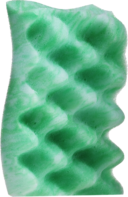 Губка для душу "М'яка", зелена - LULA Soft — фото N1