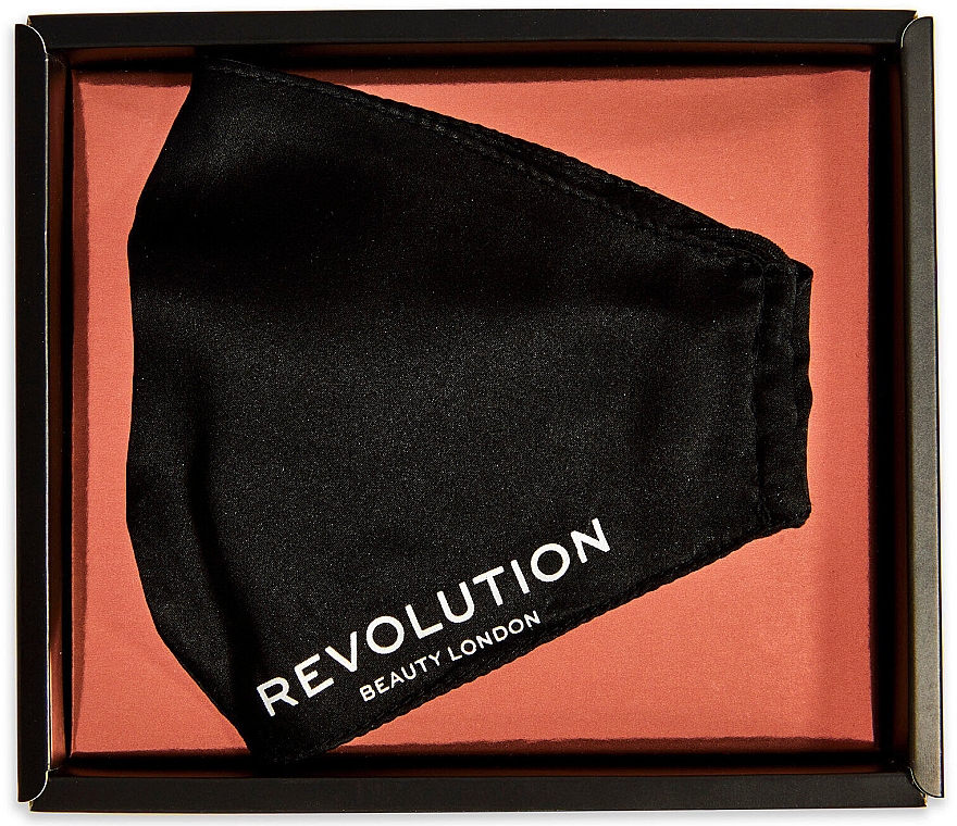 Шелковая защитная маска для лица, черная - Makeup Revolution Re-useable Fashion Silk Face Coverings Black — фото N1