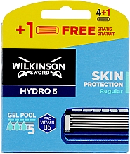 Набор сменных лезвий, 5шт - Wilkinson Sword Hydro 5 Skin Protection Regular Pro Vitamin B5  — фото N1