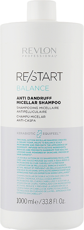 Шампунь проти лупи - Revlon Professional Restart Balance Anti-Dandruff Micellar Shampoo — фото N3
