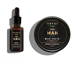 Духи, Парфюмерия, косметика Подарочный набор для мужчин для ухода за бородой и волосами - Mayur (beard/oil/30ml + cuticle/oil/15ml)