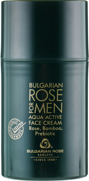 Зволожувальний крем для чоловіків - Bulgarian Rose For Men Aqua Active Face Cream