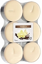 Набір чайних свічок "Ваніль" - Bispol Vanilla Maxi Scented Candles — фото N1