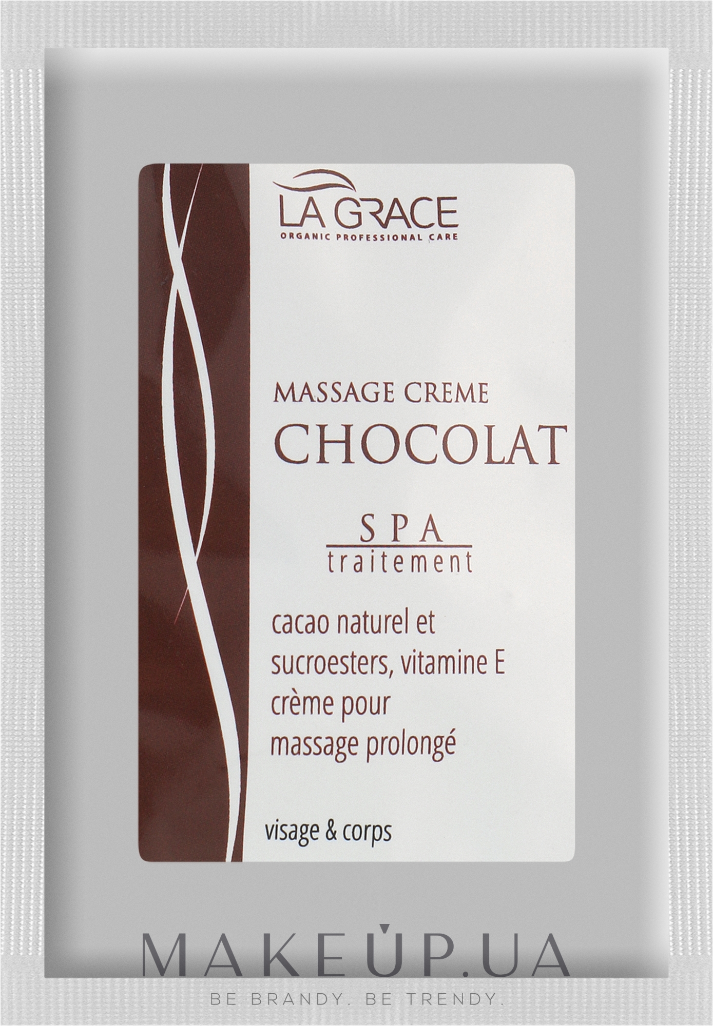 Массажный крем для лица и тела шоколадный - La Grace Chocolate Massage Creme (пробник) — фото 7ml
