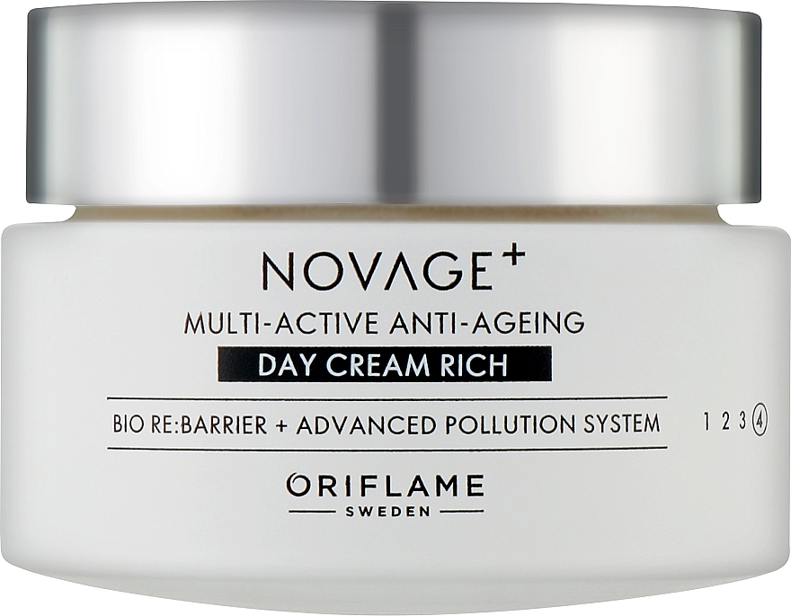 Насичений мультиактивний денний крем для обличчя - Oriflame Novage+ Multi-Active Anti-Ageing Day Cream Rich — фото N1