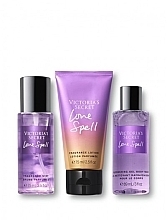 Парфумерія, косметика Victoria's Secret Love Spell Set - Набір (spray/75ml + b/lot/75ml+sh/gel/89ml+acs)