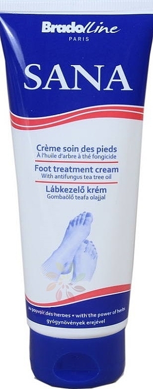 Крем для ног с маслом чайного дерева - Bradoline Sana Foot Treatment Cream — фото N2
