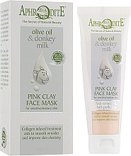 Маска для лица с розовой глиной "Эликсир молодости" - Aphrodite Advanced Olive Oil & Donkey Milk Pink Clay Face Mask — фото N1