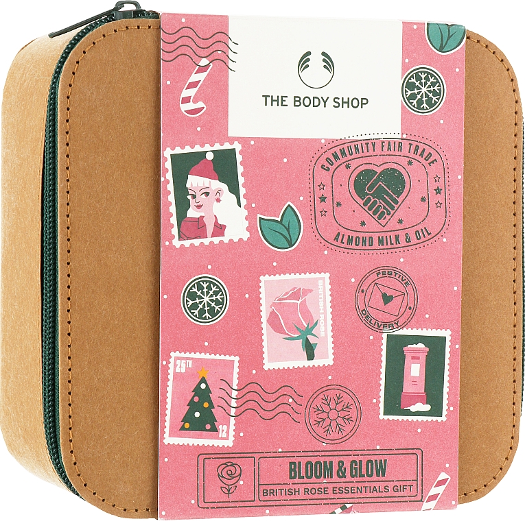 Набор, 5 продуктов - The Body Shop Bloom & Glow British Rose Essentials Gift — фото N1