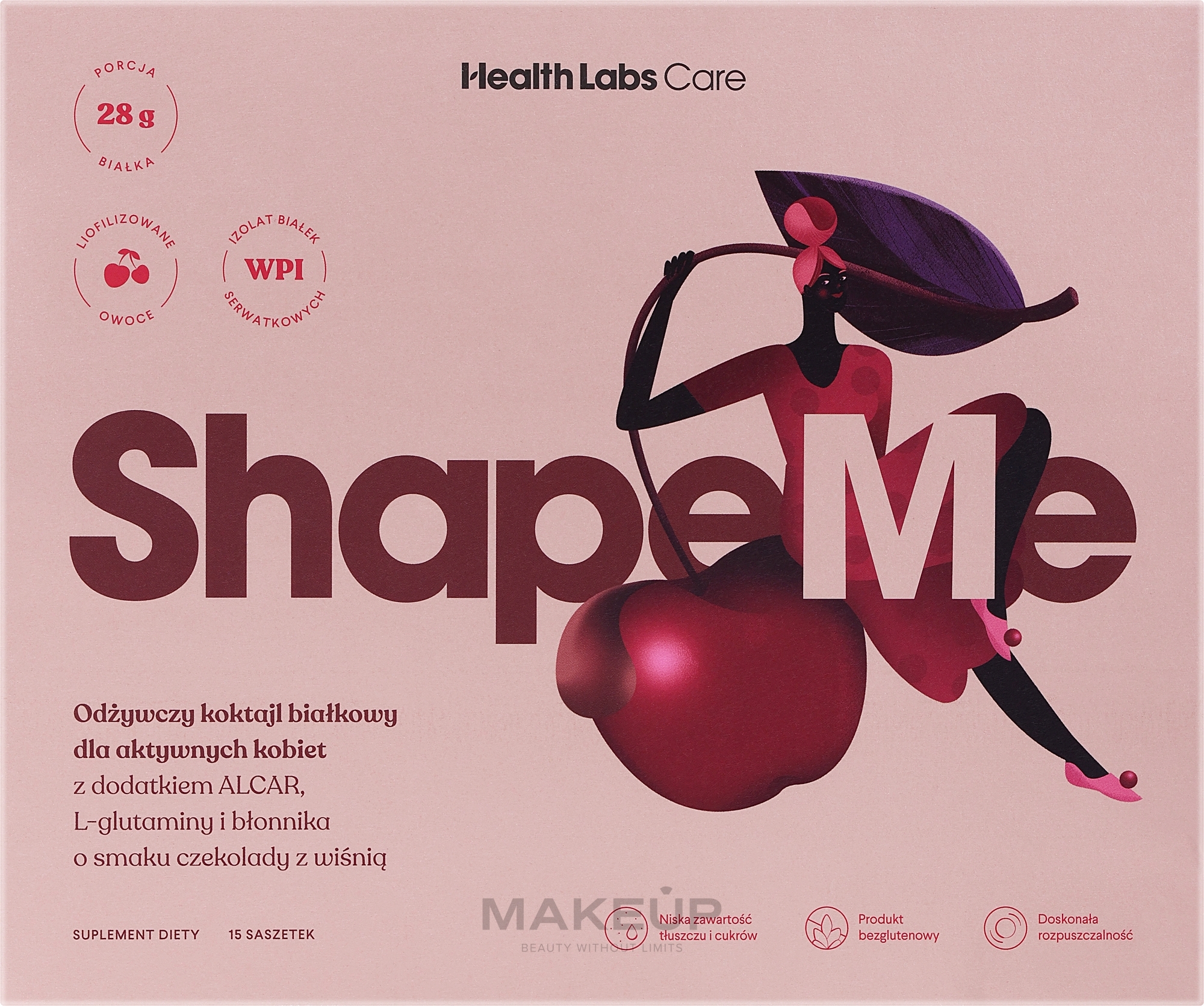 Живильний протеїновий коктейль з шоколадно-вишневим смаком - HealthLabs ShapeMe — фото 15шт
