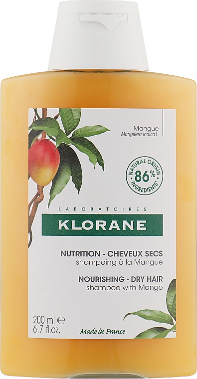 Шампунь для сухих волос - Klorane Mango Nutrition Cheveux Secs
