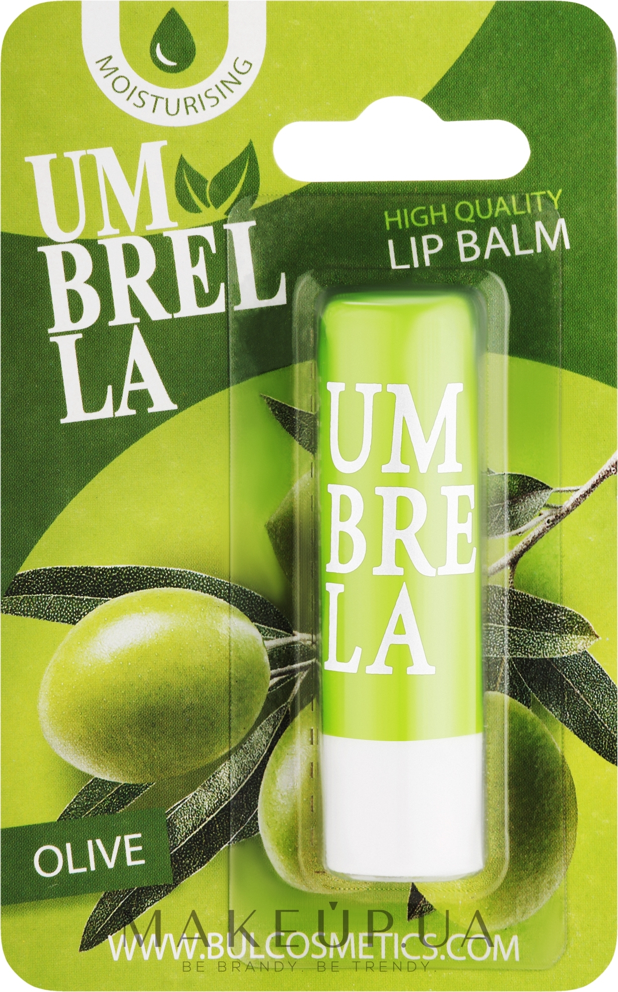 Бальзам для губ в блистере "Олива" - Umbrella High Quality Lip Balm Olive — фото 4g