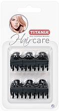 Парфумерія, косметика Крабики для волосся пластмасові, маленькі, 6 шт., 2 см, чорні - Titania