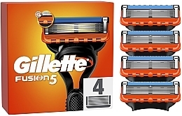 Парфумерія, косметика Змінні касети для гоління, 4 шт. - Gillette Fusion