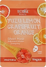 Парфумерія, косметика  Енергійна тканинна маска для обличчя з екстрактами лимона, грейпфрута та апельсина - Workaholic's Yuzu Lemon Grapefruit