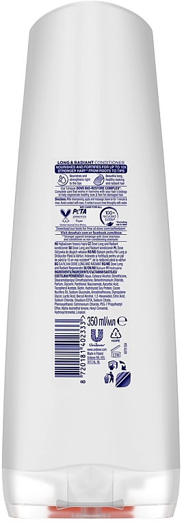 Бальзам-ополаскиватель "Длина и сияние" - Dove Long & Radiant Conditioner — фото N2