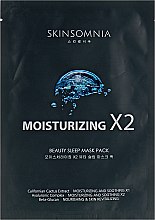 Маска для обличчя, зволоження, подвійний ефект, б'юті-сліп - Skinsomnia Moisturizing X2 Beauty Sleep Mask Pack — фото N1