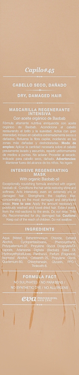 Інтенсивна маска для волосся відновлювальна - Eva Professional Capilo Summum Baobab Mask #45 — фото N2